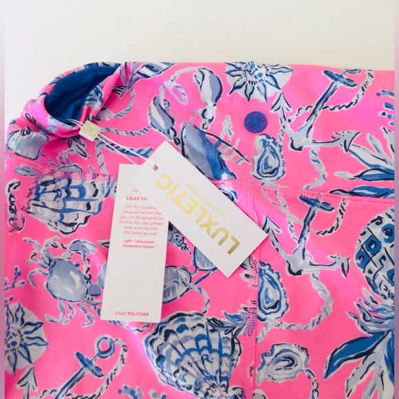Lilly Pulitzer Weekender Luxletic High Rise Midi 24”Leggings-Rousseau Pink NWT - Picture 9 of 13